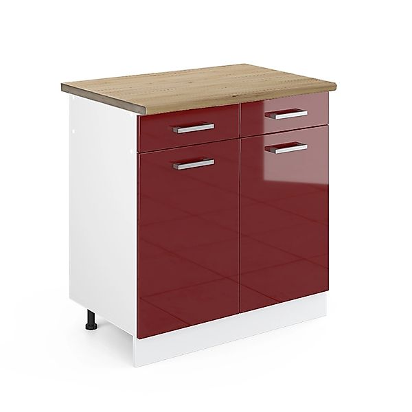 Vicco Unterschrank R-Line, Weiß/Anthrazit, 80 cm, günstig online kaufen