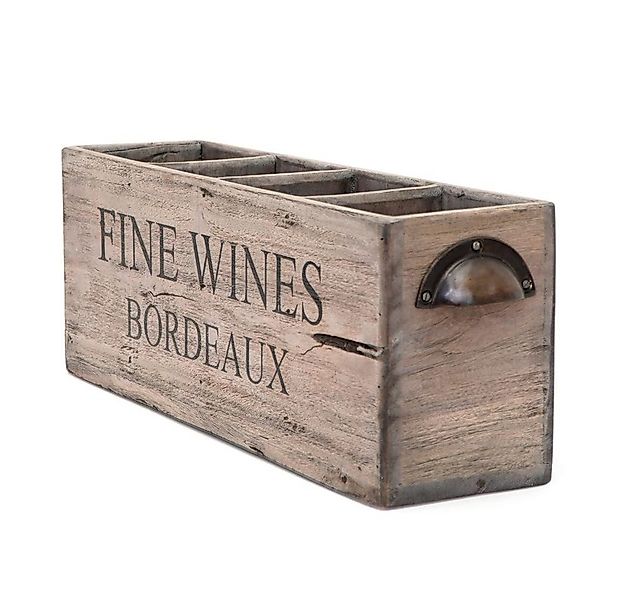 LebensWohnArt Weinregal Dekorative Flaschenbox CHATEAU 45cm antik-natural M günstig online kaufen