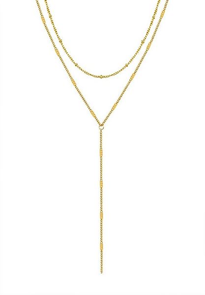 Hey Happiness Y-Kette Layering Kugel & Plättchen, Vergoldete Damen Lariat-K günstig online kaufen