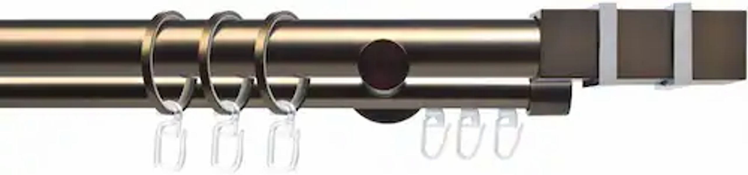 Liedeco Gardinenstange »CELQUADE02SG2L« Ø 25 mm 2 läufig-läufig Fixmaß 2-lä günstig online kaufen