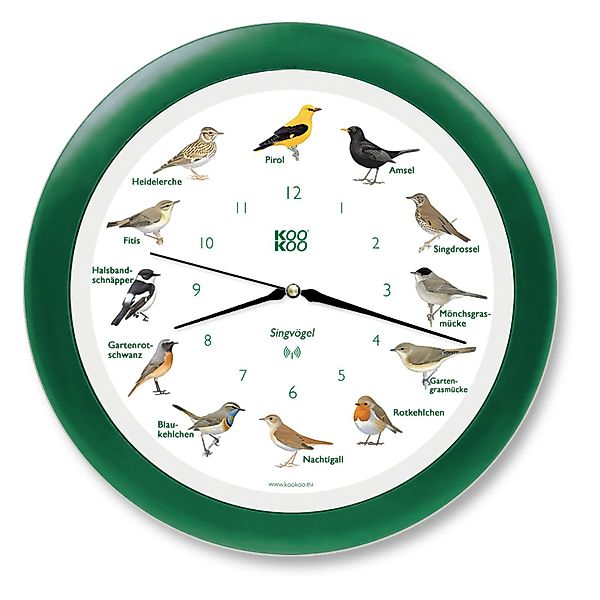 KOOKOO Funkwanduhr Singvögel (Funkquarzwerk) günstig online kaufen