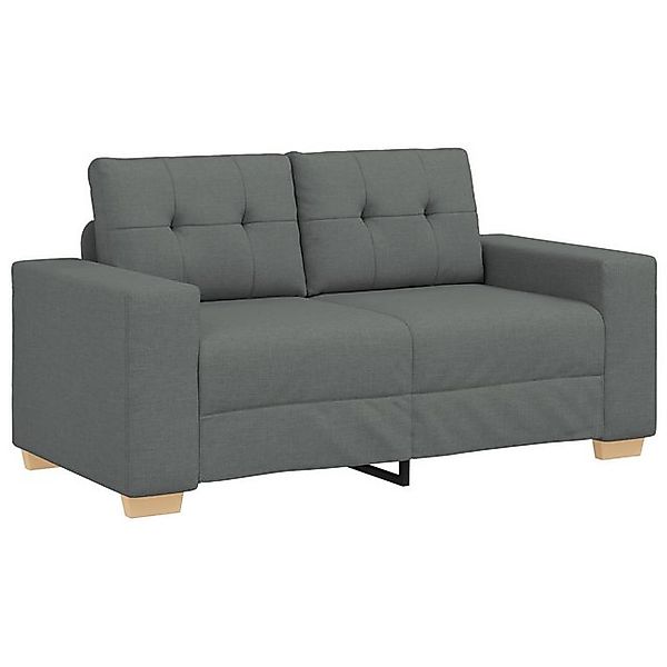 vidaXL Sofa Set von 3 Dunkelgrau Polyester, Sperrholz, Stahl, Kunststoff, 3 günstig online kaufen