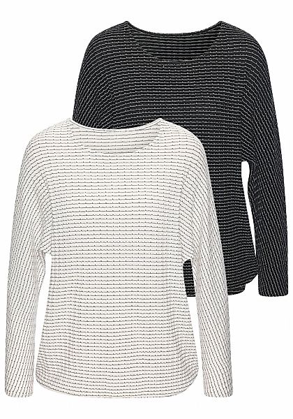 Vivance Langarmshirt "aus strukturierter Strickqualität" Set, mit Gummizug günstig online kaufen