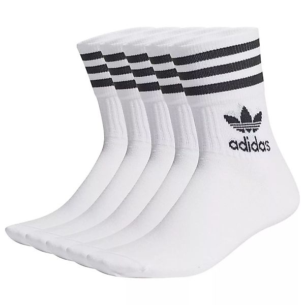 Adidas Originals Mid Cut Crew 5 Paare Socken EU 43-45 White günstig online kaufen