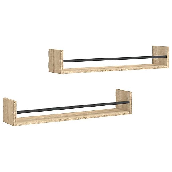 vidaXL Regal Wandregale mit Stangen 2 günstig online kaufen
