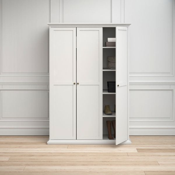 Home affaire Drehtürenschrank "Paris" im Landhaus-Stil aus schönem Holzfurn günstig online kaufen