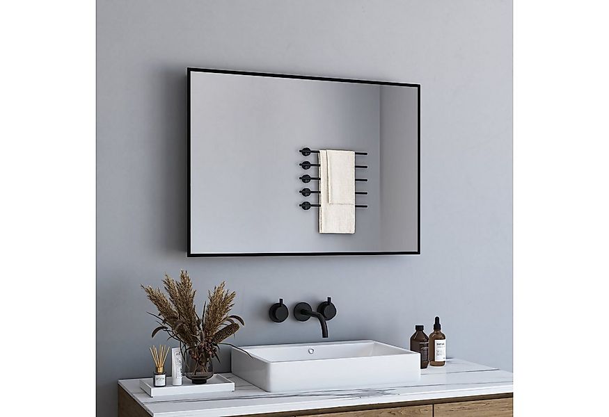 GOEZES Badspiegel Schwarz 50x70 80x60 100x60 Wandspiegel Schwarz eckig Meta günstig online kaufen