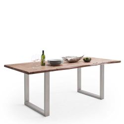 Esstisch Holztisch aus Akazie Massivholz mit natürlicher Baumkante günstig online kaufen