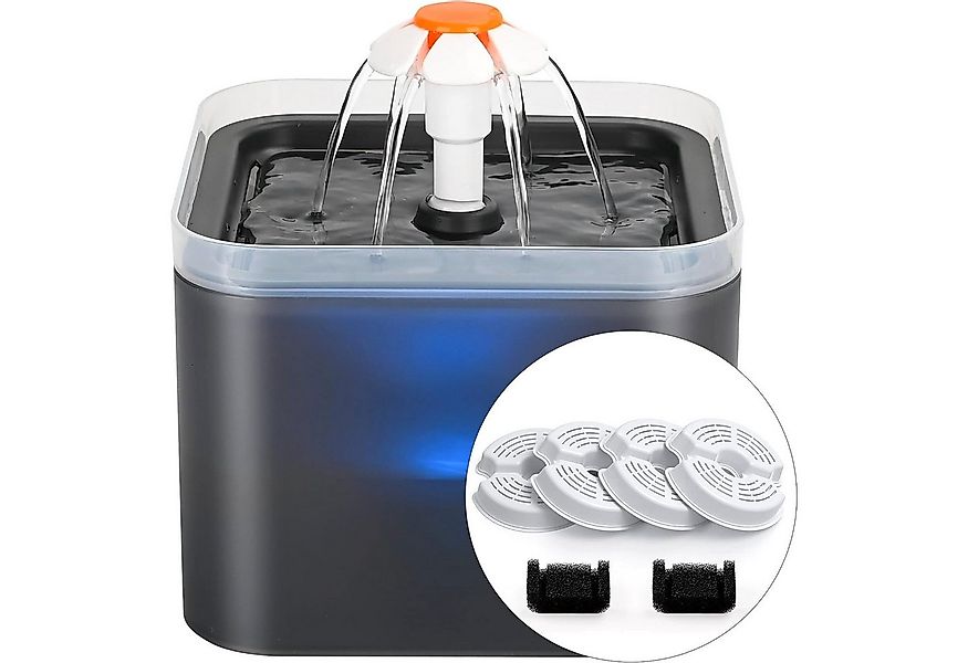 zggzerg Trinkbrunnen Hund LED Trinkautomat, Katzen Wasserspender leise (2L) günstig online kaufen