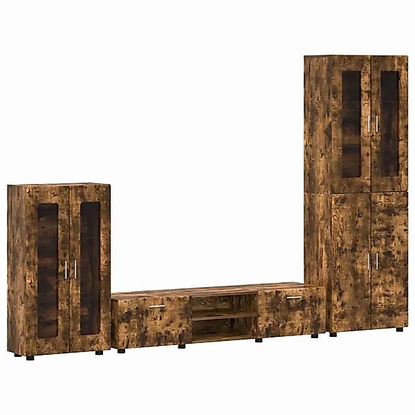 vidaXL TV-Schrankset mit Schubladen Geräucherte Eiche Holzwerkstoff 3397979 günstig online kaufen