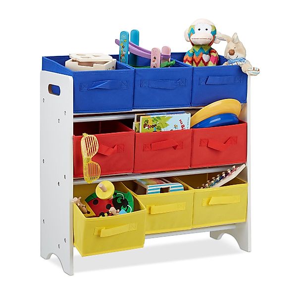relaxdays Standregal Kinderregal mit Boxen günstig online kaufen