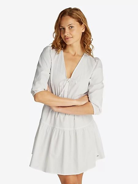 Tommy Jeans Blusenkleid TJW POPLIN TIERED MINI DRESS EXT mit Bindeband günstig online kaufen