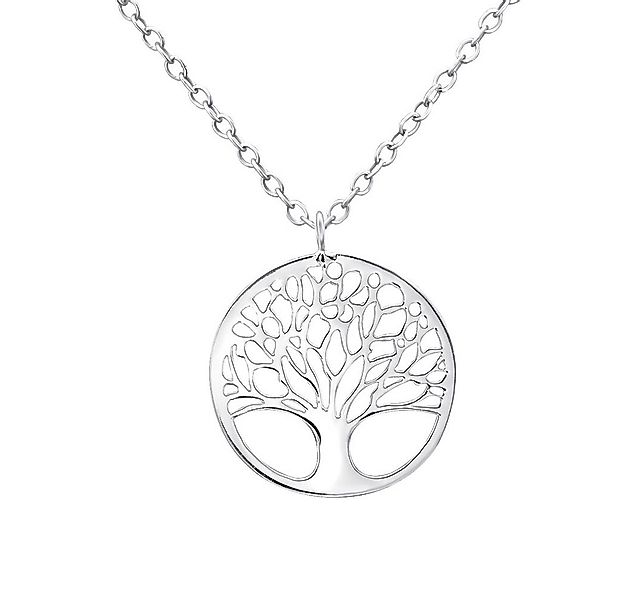 Order & Smile Schmuck Kette mit Anhänger Baum des Lebens Kette: Anhänger Ha günstig online kaufen