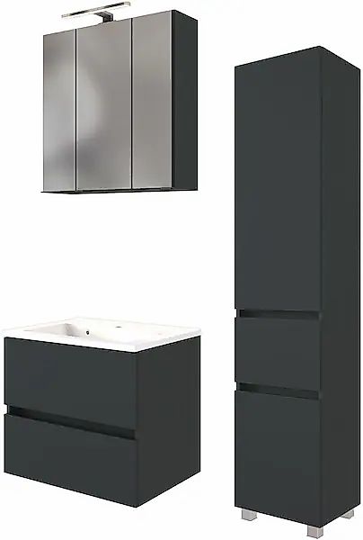 welltime Badmöbel-Set »Welltime Möbel Baabe Waschtisch-Set 3tlg. oder 5tlg. günstig online kaufen