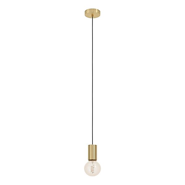 Eglo Pendelleuchte Pozueta 1-flammig Messing-Gebürstet 110 cm x Ø 6,5 cm günstig online kaufen