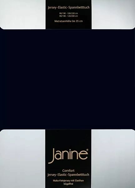 Janine Janine Spannbetttuch Elastic-Jersey 5002 schwarz (98) Größe:  150x20 günstig online kaufen