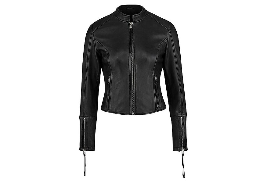 trueprodigy Lederjacke Vega Sportlicher Stehkragn und dekorative Reißversch günstig online kaufen