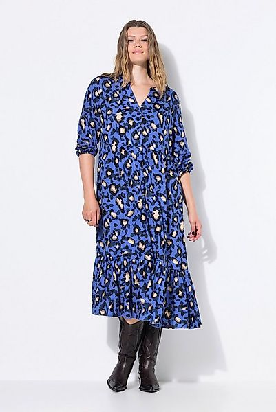 Studio Untold Maxikleid Maxikleid A-Line Musselin Color-Leo günstig online kaufen