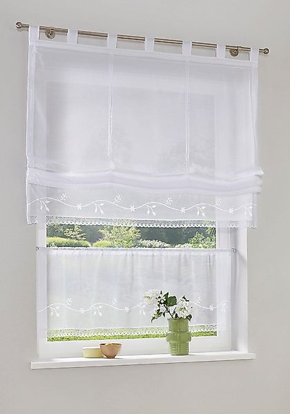 my home Raffrollo "Idaho" mit Schlaufen Transparent, Voile, Polyester günstig online kaufen