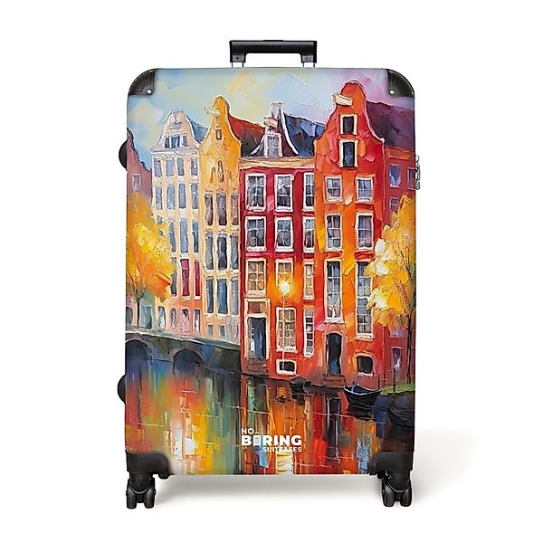 NoBoringSuitcases.com© Hartschalen-Trolley Grachtenhäuser - Kunst - günstig online kaufen