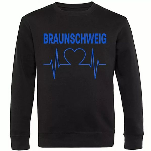 multifanshop Sweatshirt Braunschweig - Herzschlag - Pullover günstig online kaufen