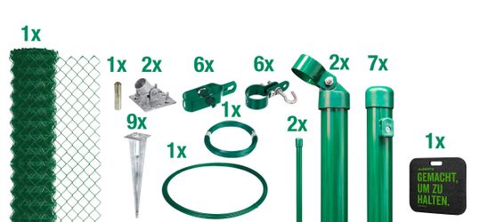 Alberts Maschendrahtzaun Höhe: 80-200cm, Gesamtlänge: 15-25m, mit Bodenhüls günstig online kaufen