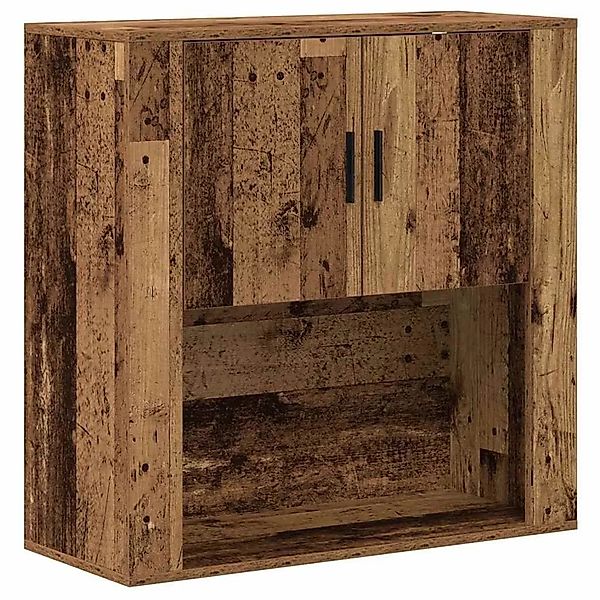 vidaXL Wandschrank mit Regal Altholz 80 x 33 x 80 cm Holzwerkstoff 862114 günstig online kaufen