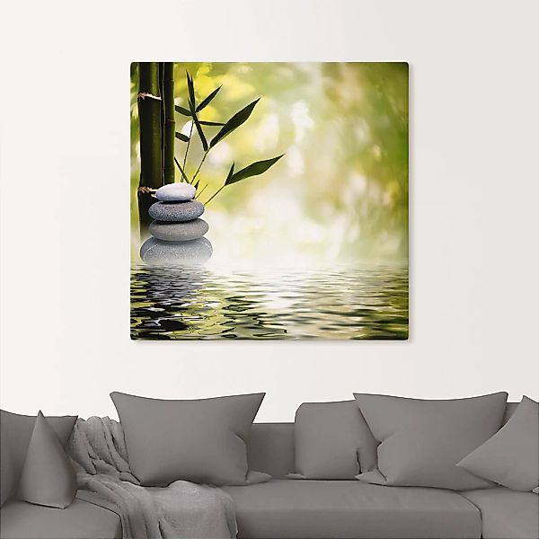 Artland Wandbild "Asiatische Spa Steine", Spa, (1 St.), als Alubild, Outdoo günstig online kaufen