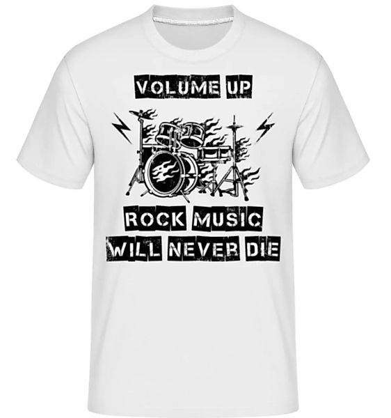Rock Music Will Never Die · Shirtinator Männer T-Shirt günstig online kaufen