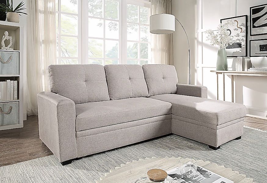 ATLANTIC home collection Schlafsofa "Gerrit L-Form", Ecksofa, mit Bettfunkt günstig online kaufen