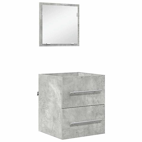vidaXL Badezimmermöbel-Set Grau 41 x 38,5 x 48 cm Sperrholz und Metall 8756 günstig online kaufen