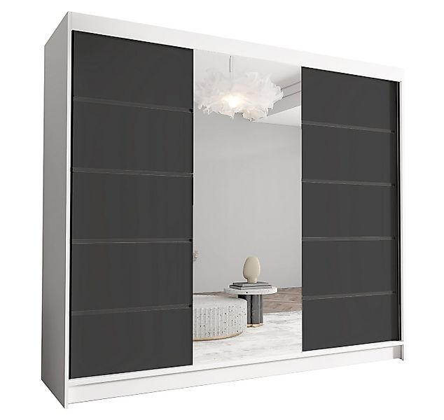 Sofnet Kleiderschrank Davos VI (mit Spiegel, Schiebetüren und Kleiderstange günstig online kaufen