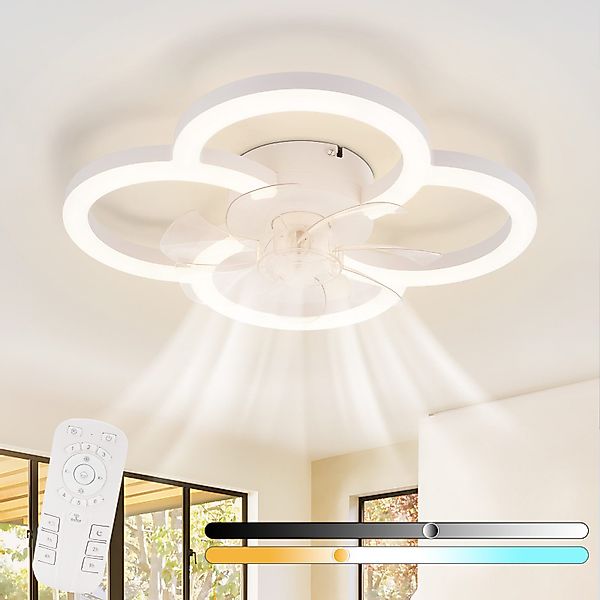 ZMH Deckenventilator Mit Beleuchtung Leise 6-Gang günstig online kaufen