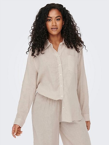ONLY Longbluse ONLTOKYO L/S LINEN BLEND SHIRT mit Leinen günstig online kaufen