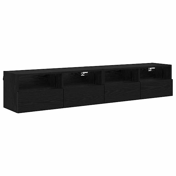 vidaXL Wand-TV-Schränke 2 Stk Schwarz Eichen-Optik 80 x 30 x 30 cm 882933 günstig online kaufen