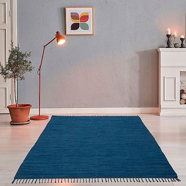 THEKO Teppich »Happy Cotton Fleckerl, handgewebt«, rechteckig, 5 mm Höhe, F günstig online kaufen