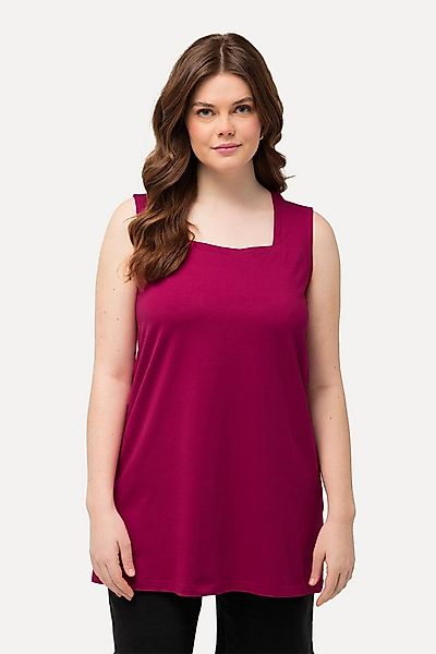 Ulla Popken Longshirt Longtop Classic Fit Carré-Ausschnitt ärmellos günstig online kaufen