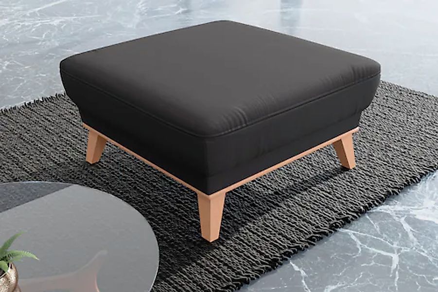 sit&more Polsterhocker »Lavida«, Mit elegantem Holzrahmen günstig online kaufen