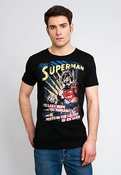LOGOSHIRT T-Shirt "Superman", mit coolem Retro-Motiv günstig online kaufen