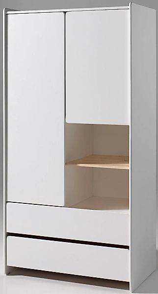 Vipack Kleiderschrank "Kiddy, mit funktioneller Einteilung und 2 Schubladen günstig online kaufen