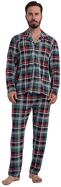 Vienetta Schlafanzug Man (Set, 2 tlg., 2-teilig) Herren Pyjama lang Langarm günstig online kaufen