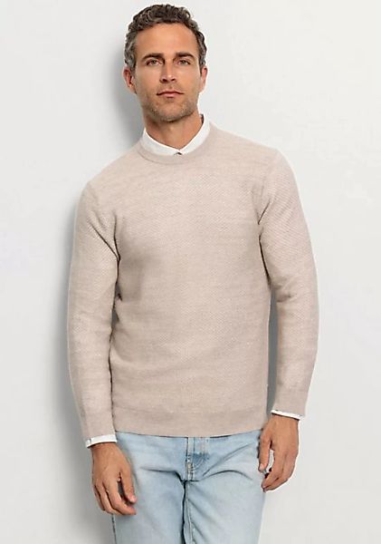 OLYMP Rundhalspullover OLYMP Strick Casual mit effektvoller Strickstruktur günstig online kaufen