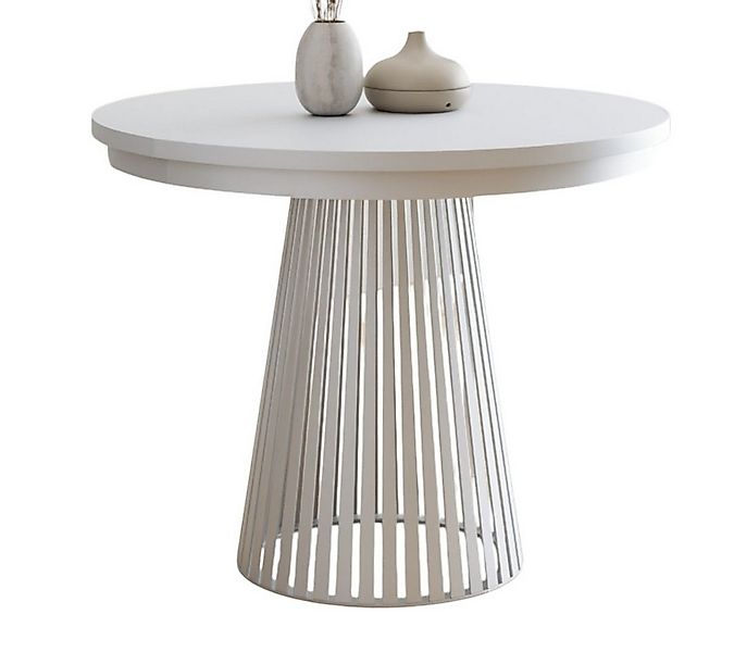 Compleo Esstisch Rund, Säulengestell mit Rillenstruktur DAST (TOPSELLER), A günstig online kaufen