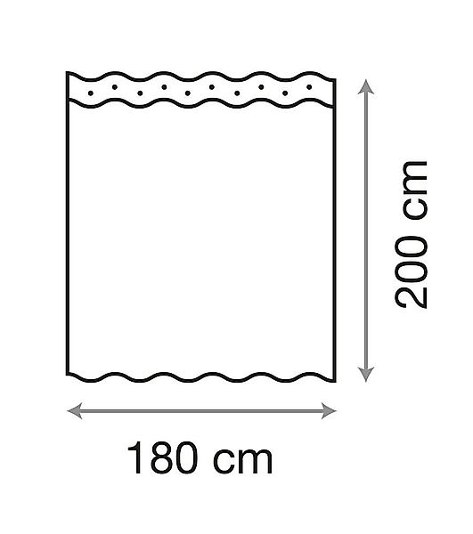 RAHMENLOS® Duschvorhang Motiv Welle - 180 günstig online kaufen