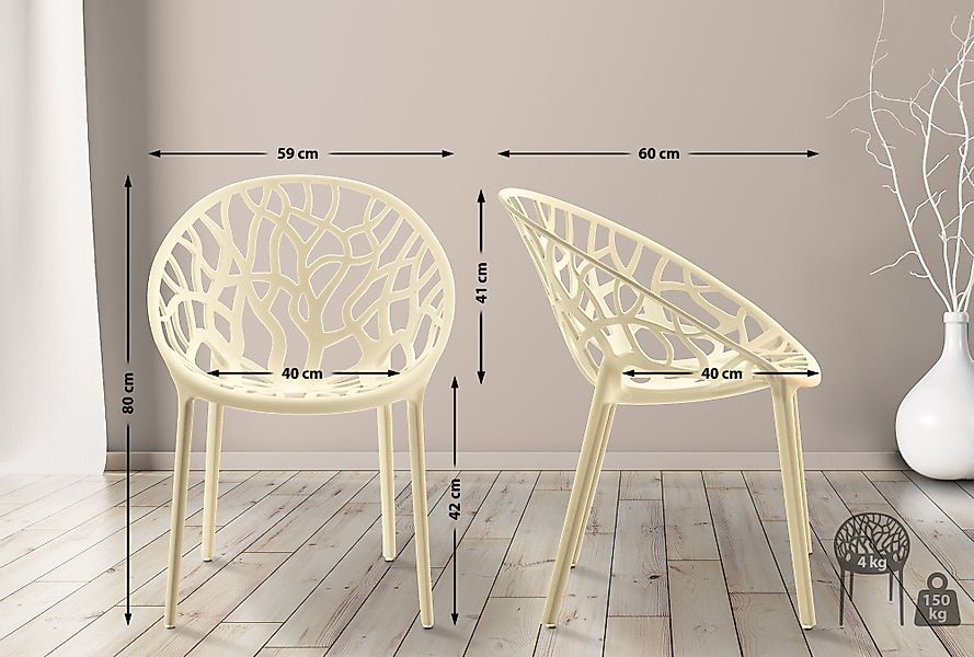 CLP Gartenstuhl Hope, Outdoor, Kunststoff, stapelbar günstig online kaufen
