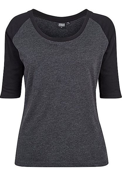 URBAN CLASSICS Kurzarmshirt Urban Classics Damen Ladies 3/4 Contrast Raglan günstig online kaufen