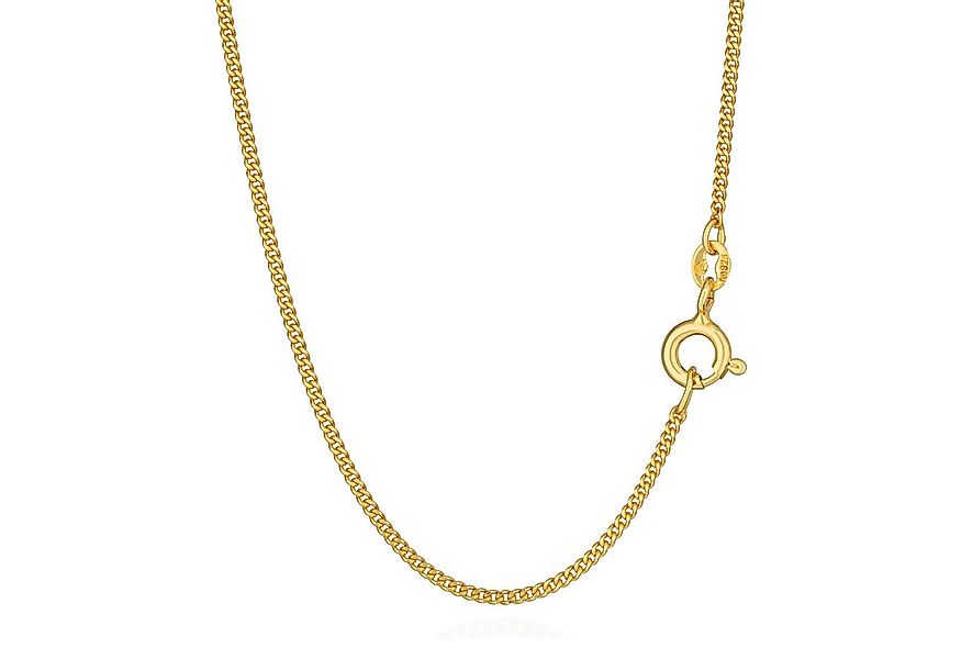 NKlaus Silberkette Halskette 42cm Panzerkette diamantiert 925 Silber Gelbgo günstig online kaufen