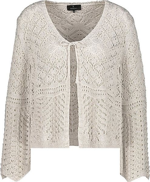 Monari Outdoorjacke Strickjacke mit Ajourmuster seashell günstig online kaufen