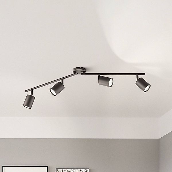 LED-Deckenstrahler Vano, schwarz, vierflammig günstig online kaufen