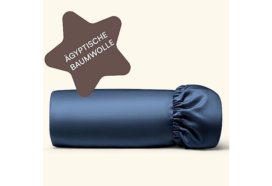 Amqua Spannbettlaken, Premium Mako Satin Spanntuch, 100% ägyptische Baumwol günstig online kaufen